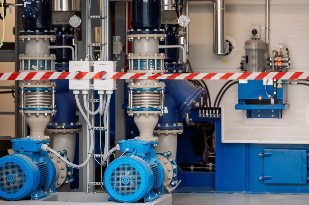 A system consisting of pneumatic solenoid valves and other components